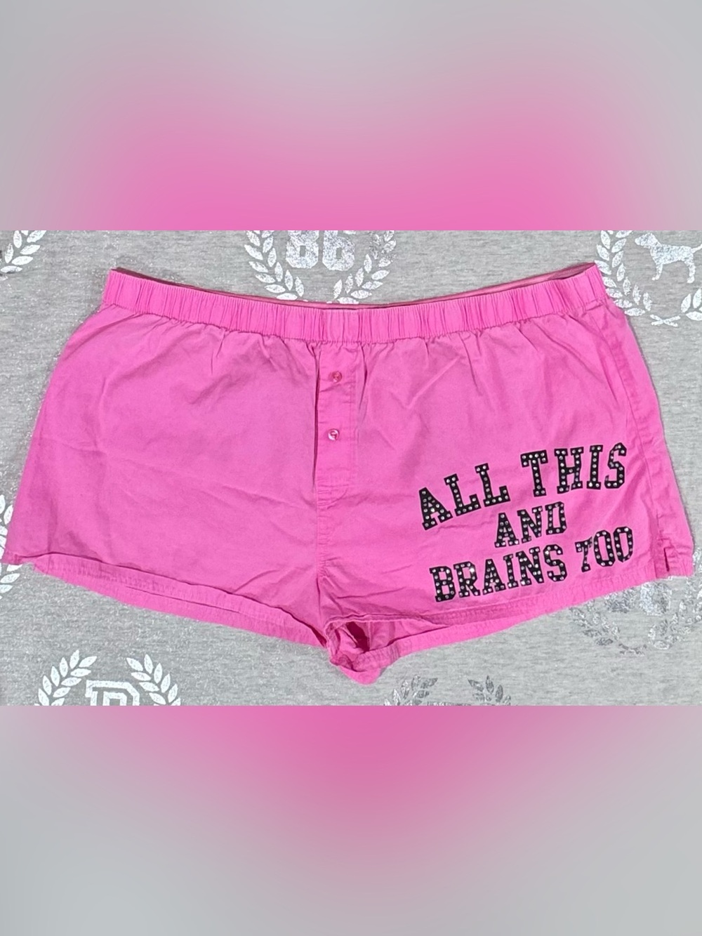 VS PINK VINTAGE BLING SLEEP SHORTS LARGE
